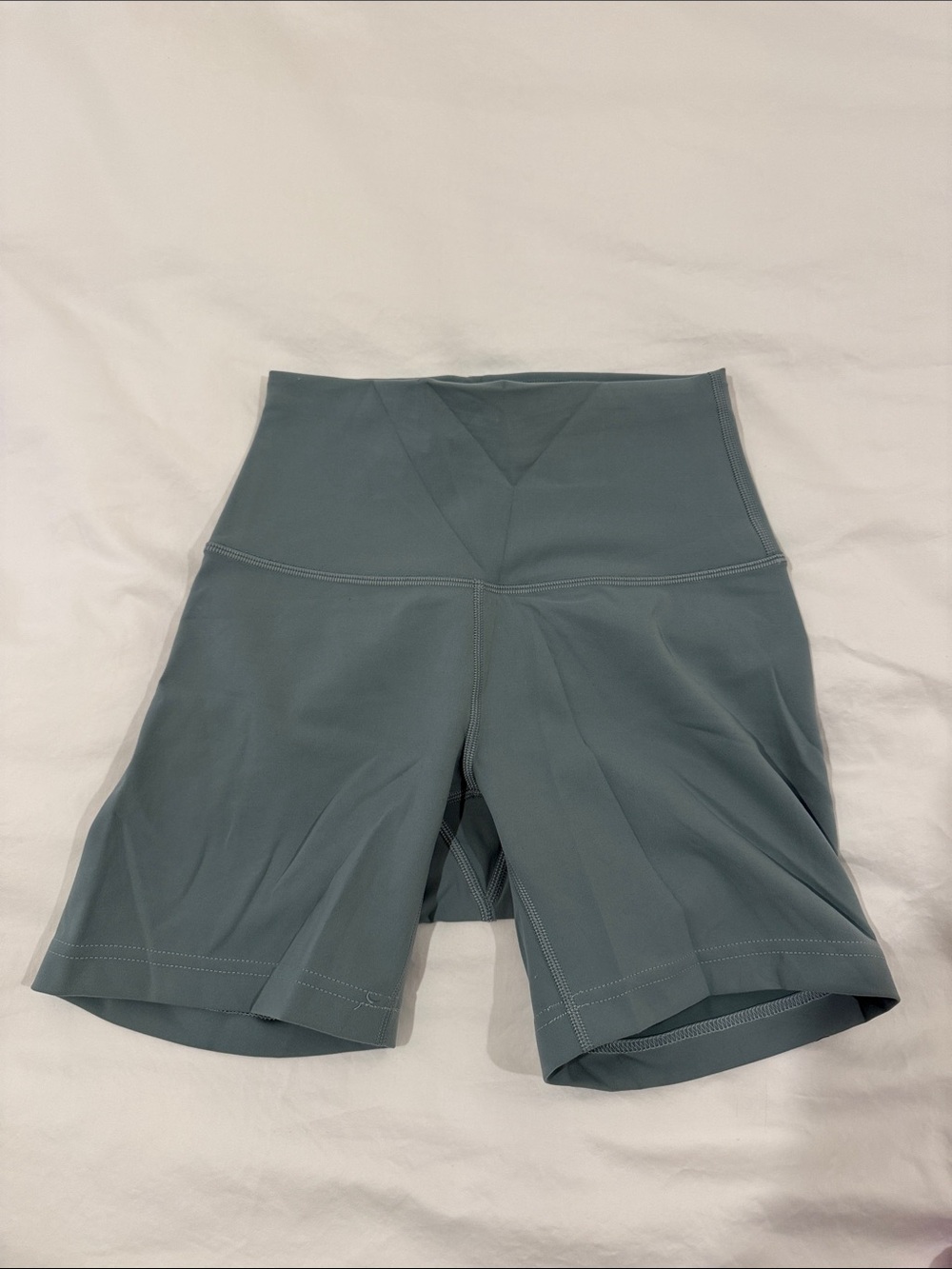 lululemon athletica High-Rise Bike Shorts in Slate Green